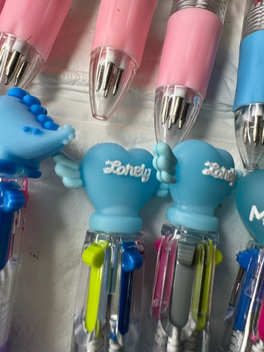 New 47pc Kids Novelty Multi-Color Click Ballpoint Pens, Party Favors